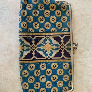 Vera Bradley snap blue/yellow snap wallet